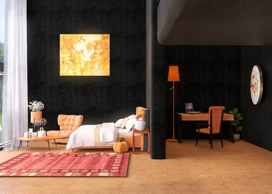 # autumn bedroom  Renderização de Design