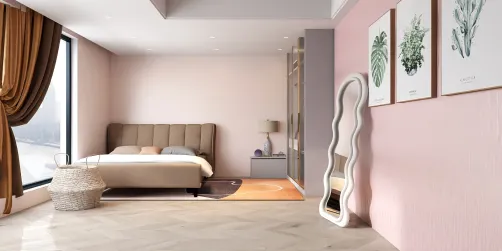 warm colored bedroom two Styles 