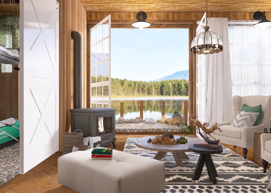 The boathouse cabin Design Rendering