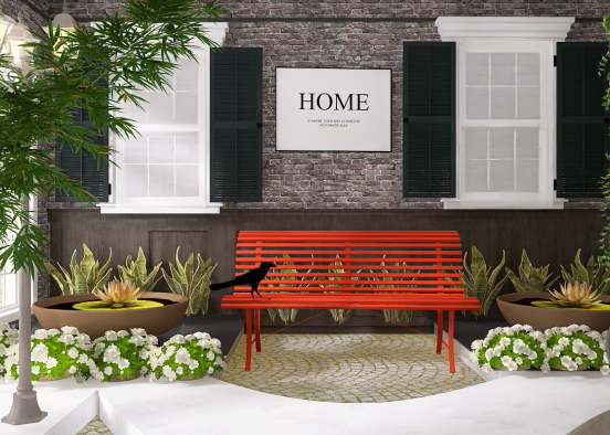 The red bench  Design Rendering