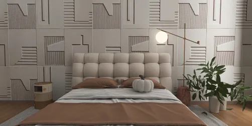 Mocha Mousse Minimalist bedroom🤎