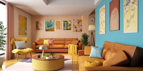 Vibrant Summer Living Room