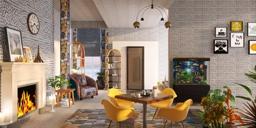 mosaic tile combo dining