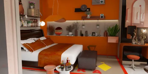 Orange bedroom decor 🧡🔥💯💯