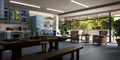 Open plan Kitchen/Dining Room 