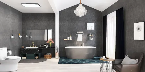 glam modern bathroom 