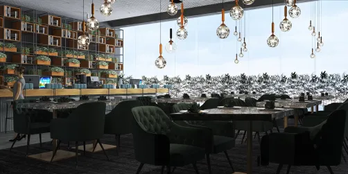 Modern cafe restaurant bar 
