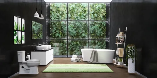Cozy Nature-Themed Bathroom