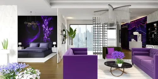 purple 🟣 and white