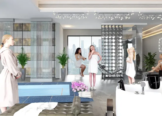 5 friends one Suite for vacation  Design Rendering