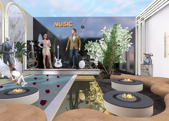 Day Caffe Music Design Rendering