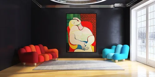 Un décore neutre avec des couleurs vifs 