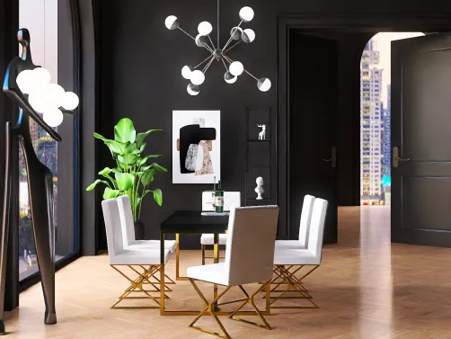 International style dining room