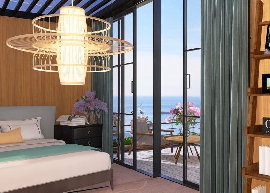 Bedroom by the sea  Design Rendering