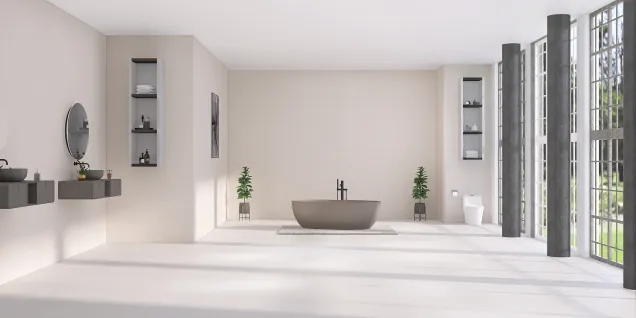 modern and minimalistic bathroom 