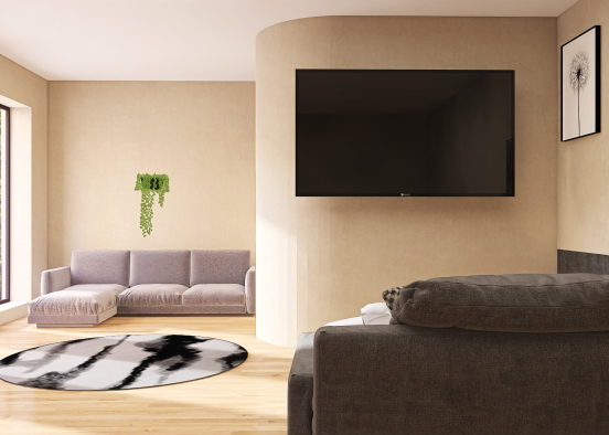 Apartment living room Design Rendering