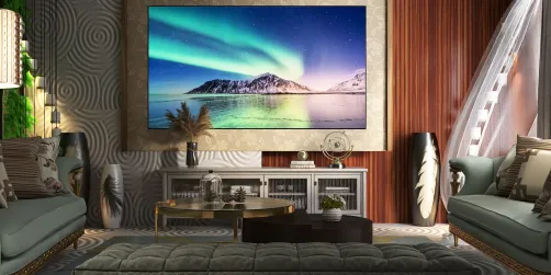A cozy TV room