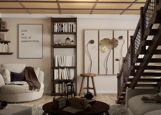 Dreamy Living Room Design Rendering
