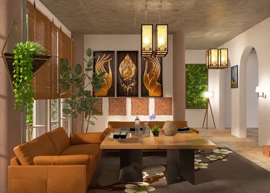 asia restaurant  Design Rendering