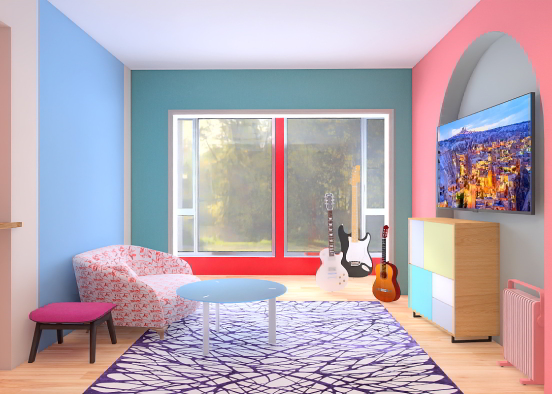 colourful Room  Design Rendering