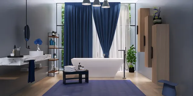 Blue bathroom 