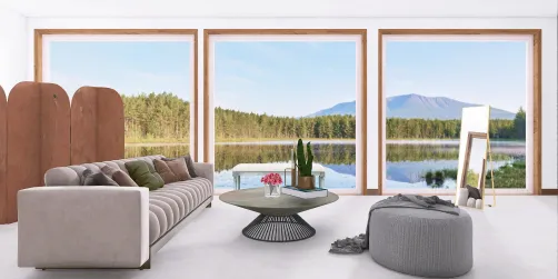 Modern lake house