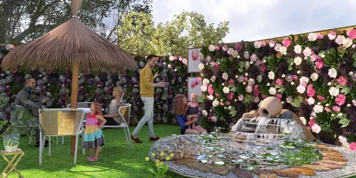 pool house garden 