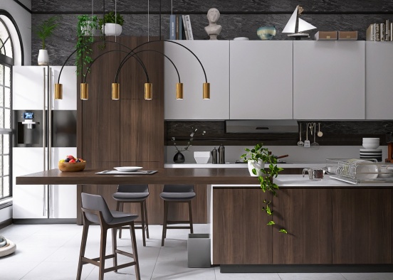 Cozy kitchen  Design Rendering