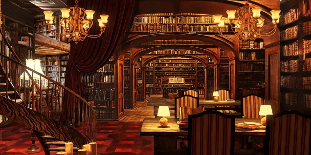 Dark Academia Library 