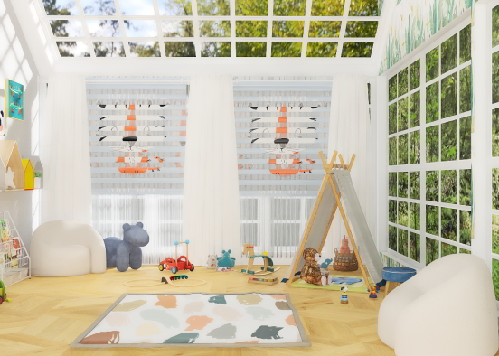 kids playroom/sunroom  Design Rendering