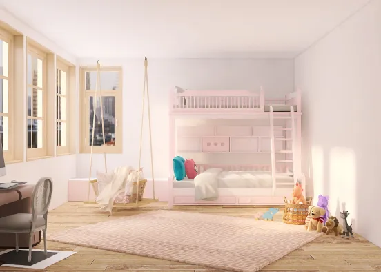 2 kids bedroom  Design Rendering