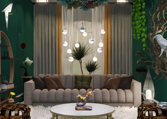 Simple Living Room ❤️❤️❤️ Design Rendering