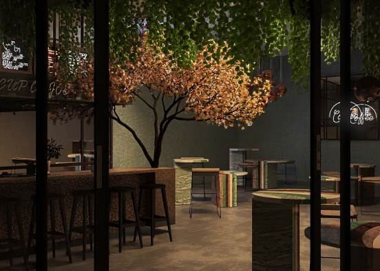 cafe-bar ☕️❤️🍸  Design Rendering