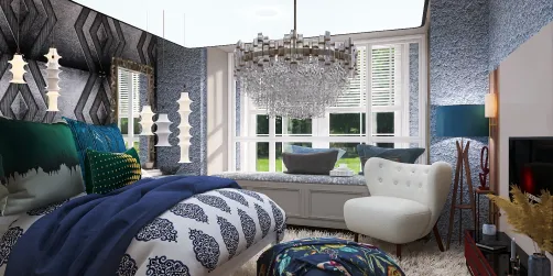  midcentury  bedroom 💙