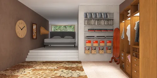 Modern brown room 