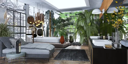 Ambiente para um banho de emersão e relaxamento 