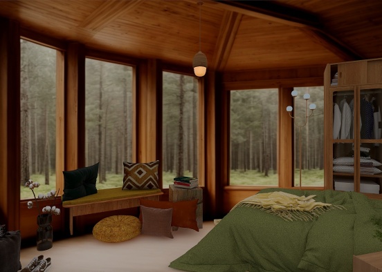Natural side: bedroom Design Rendering