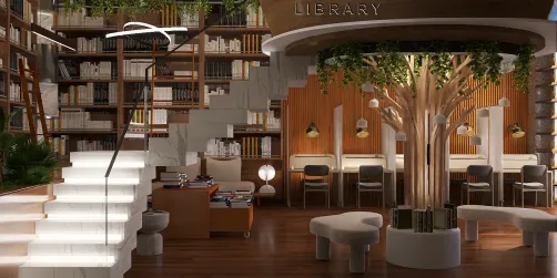 Library and the wood