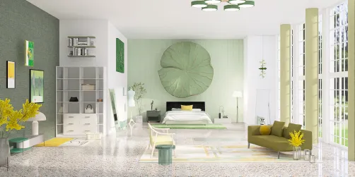 Light Green & Yellow Bedroom
