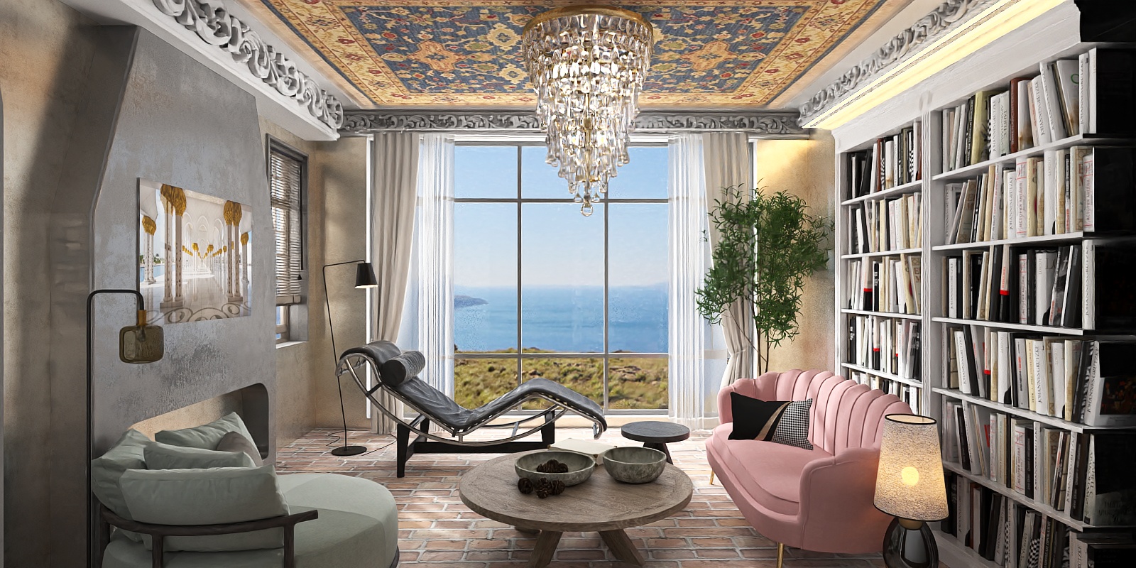 Spanish style Library Room