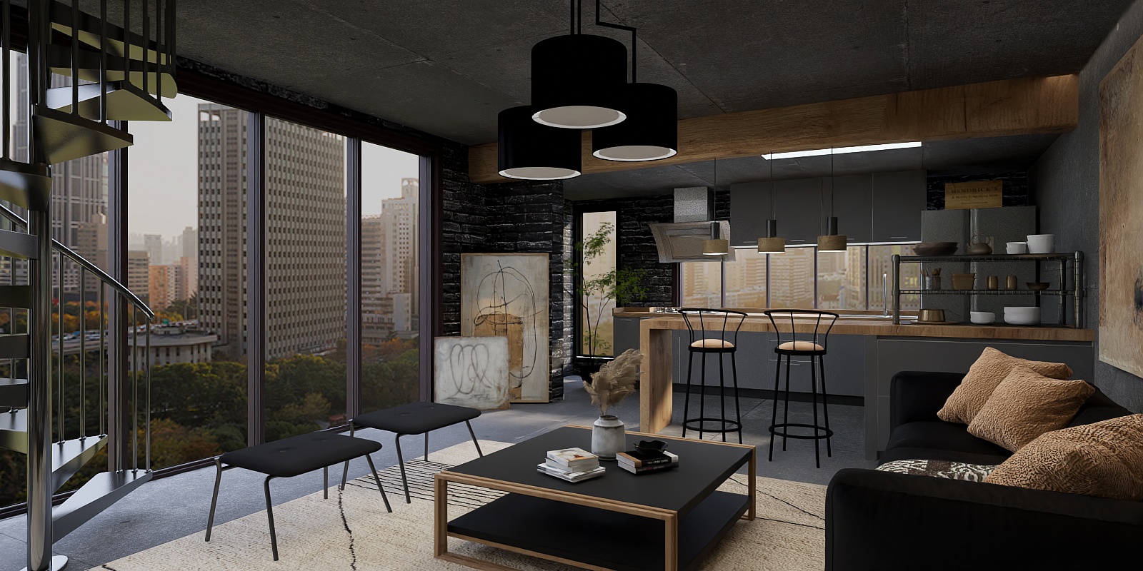 Industrial view loft 