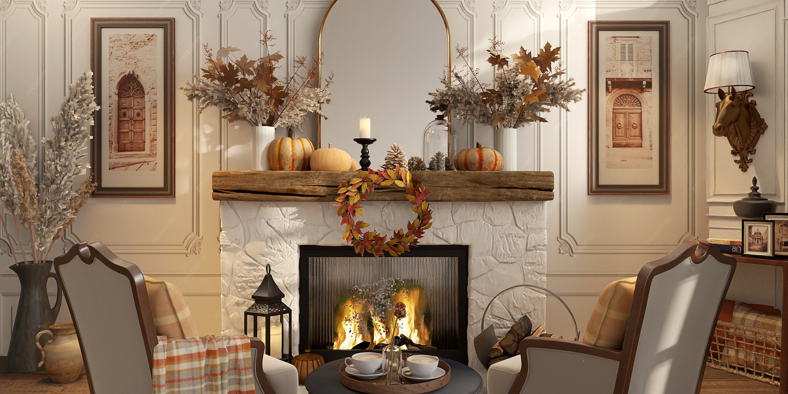 Cozy Fall Fireplace