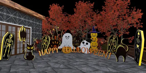 Decoración de Ingreso Casa Terrorífico para Halloween