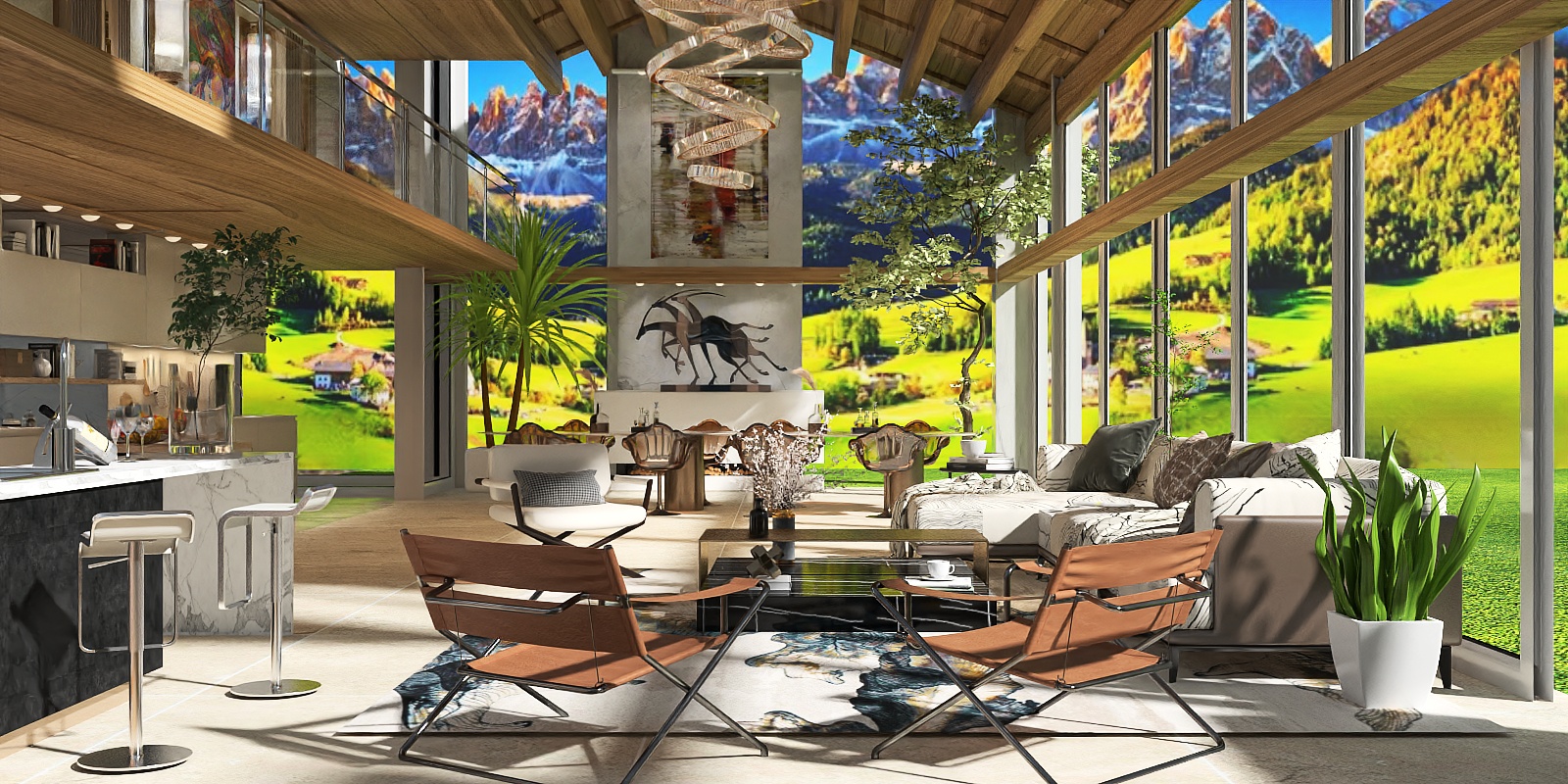 Modern Duplex on the Mountain 