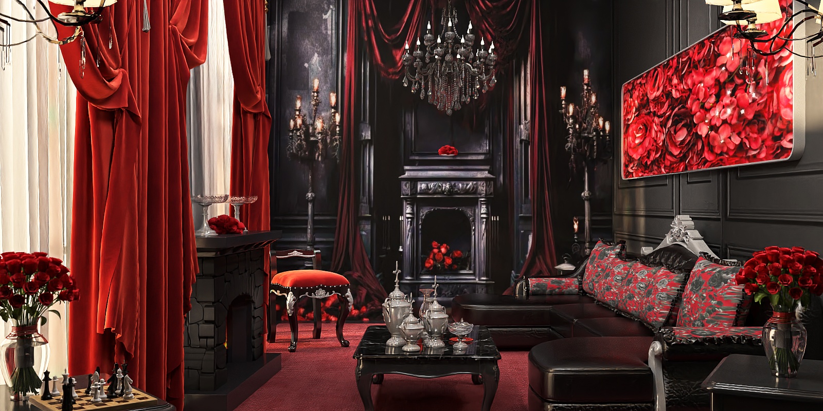 The Crimson Parlor of Nocturne House