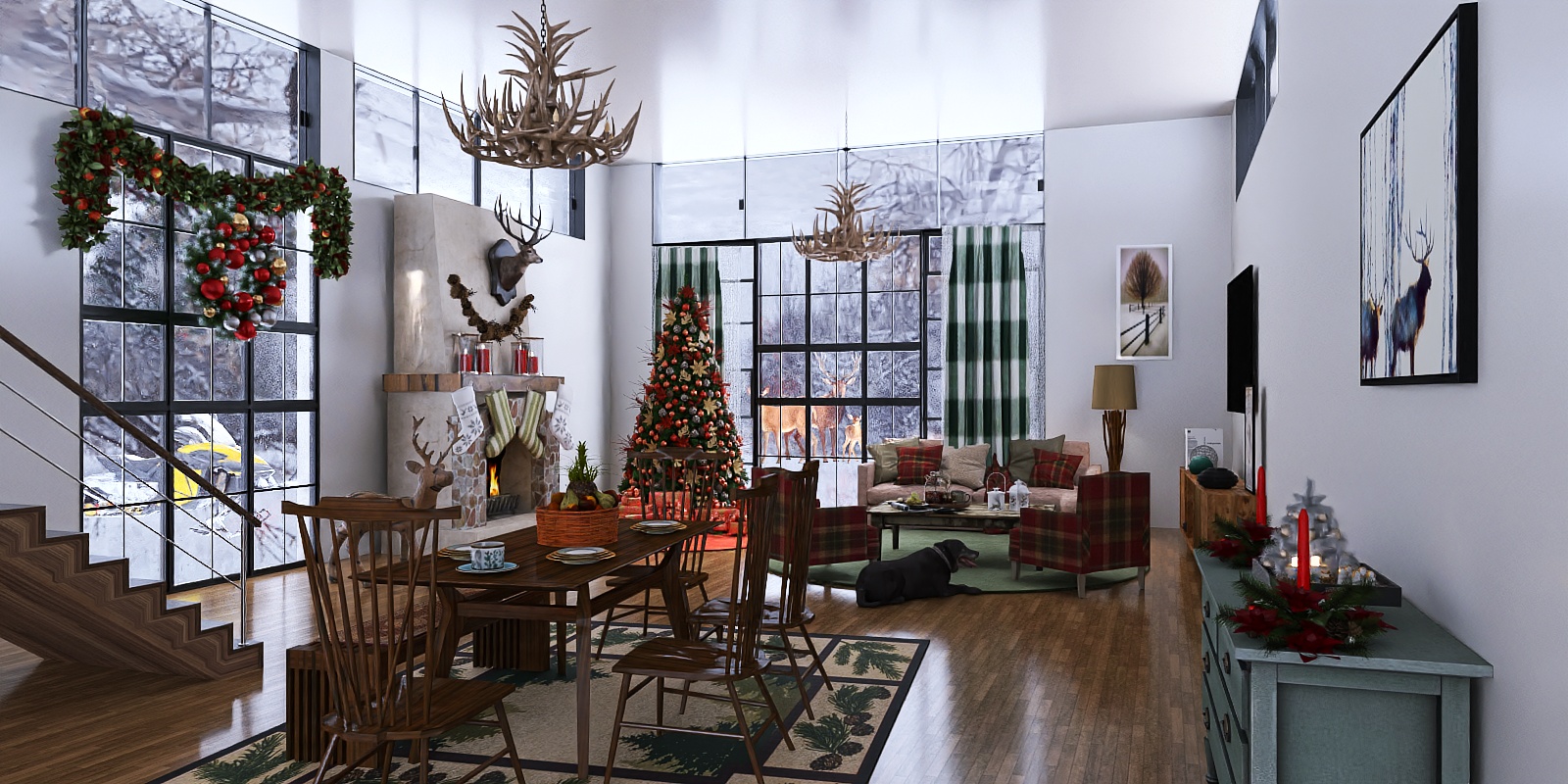 Christmas in the woods 