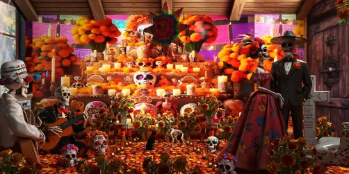 “Día De Muertos” At a Mexican Home 💀