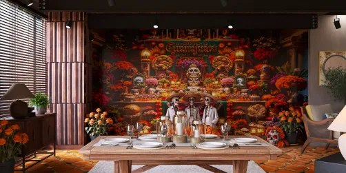 Día De Muertos At A Contemporary Mexican Home 