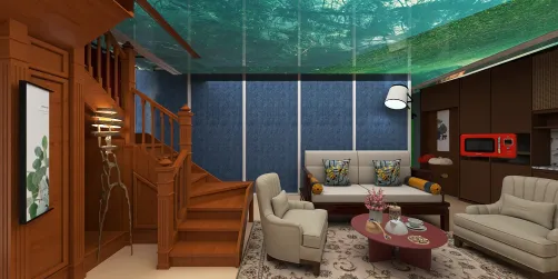 Apartment under the pool