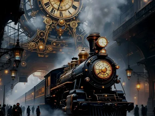 The Steampunk Train Station